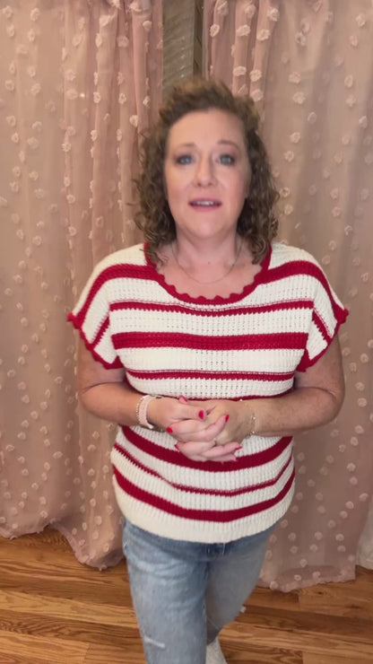 My Inspiration Striped Crochet Top