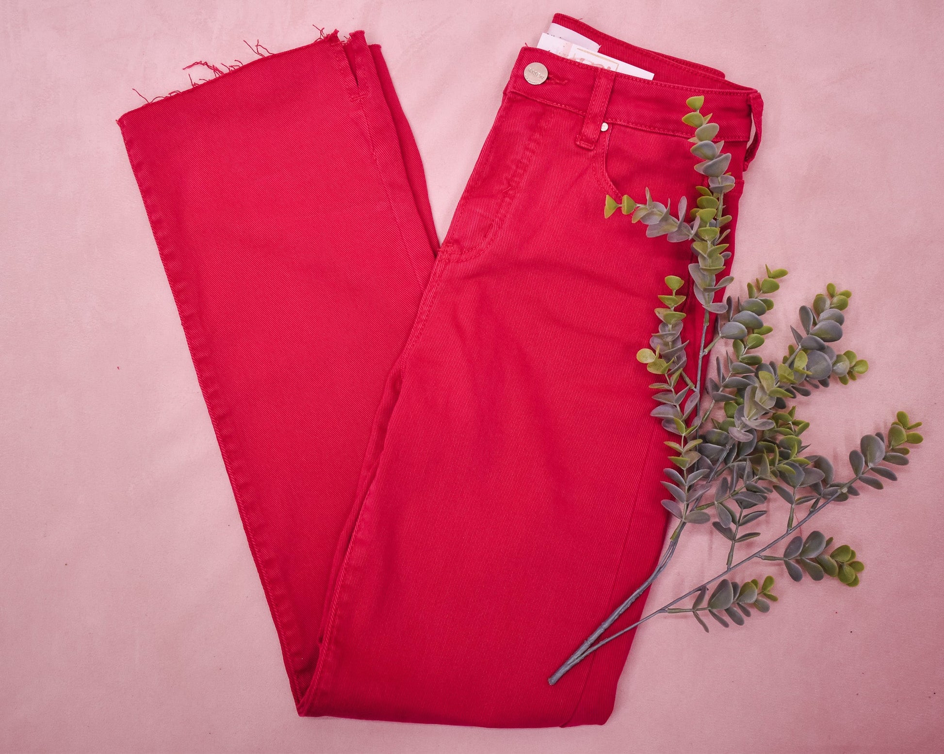 RISEN Raw Hem Side Slit Jeans - The Southern Loft