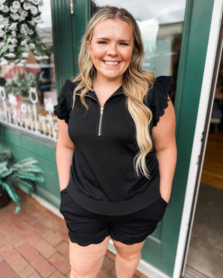 Ruffle & Run Luxe-cotton Short Set - The Southern Loft