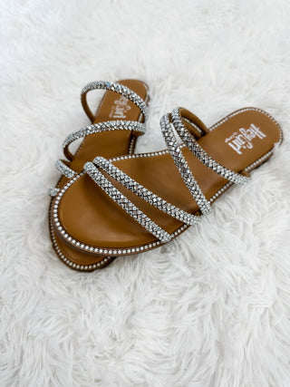 Shell Yeah Rhinestone Sandals - The Southern Loft