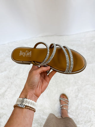 Shell Yeah Rhinestone Sandals - The Southern Loft