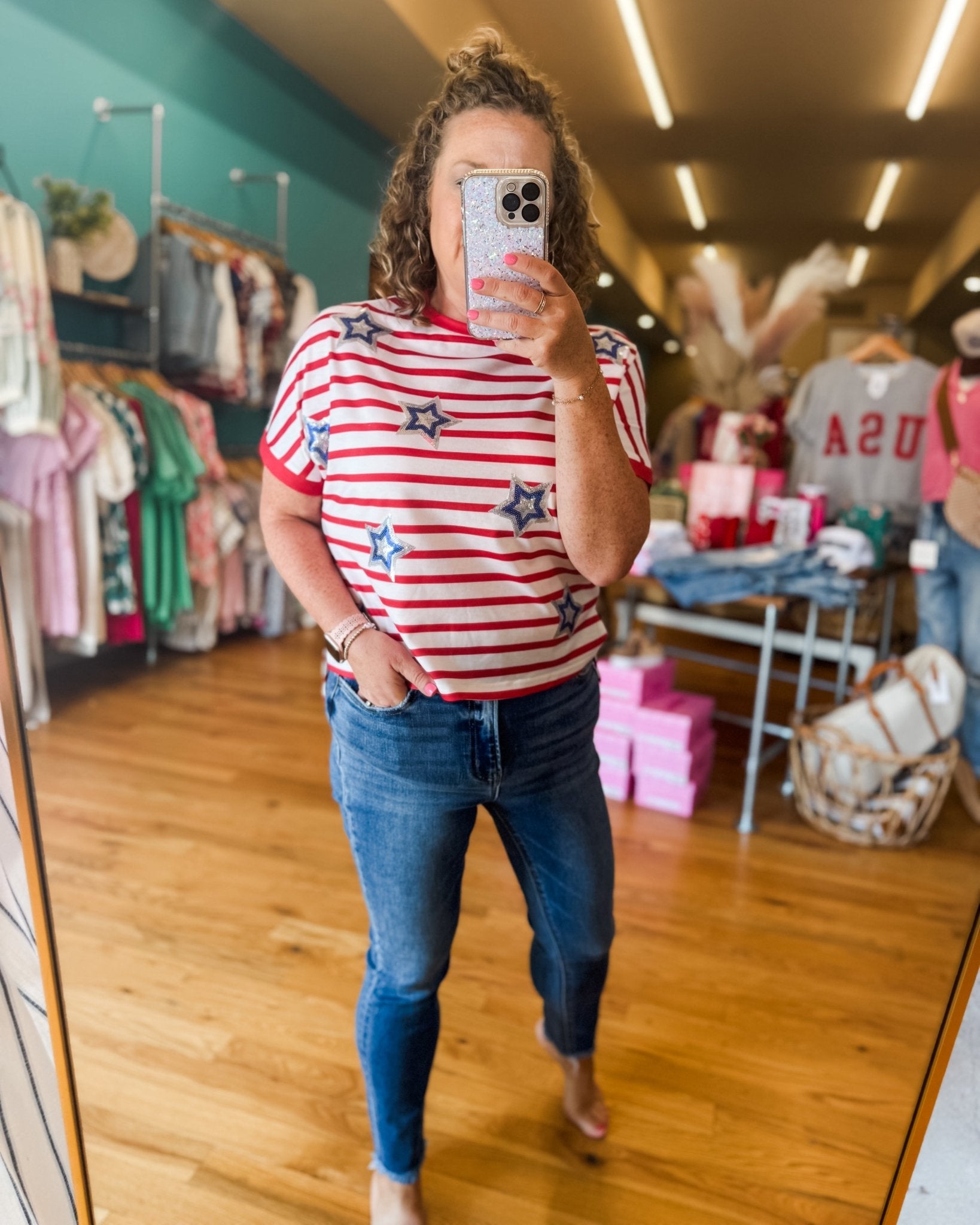 Shine Bright Sequin Star Top - The Southern Loft