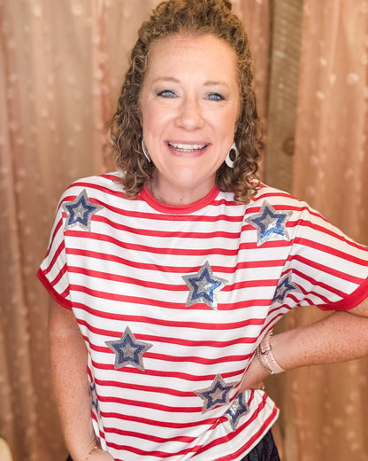 Shine Bright Sequin Star Top - The Southern Loft
