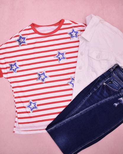 Shine Bright Sequin Star Top - The Southern Loft