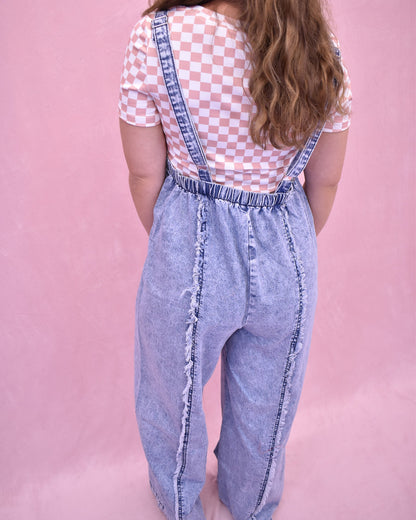 Show Stopper Wide Leg Denim Overalls - The Southern Loft