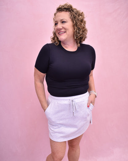 Simple As That Drawstring Mini Skort - The Southern Loft