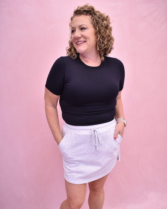 Simple As That Drawstring Mini Skort - The Southern Loft