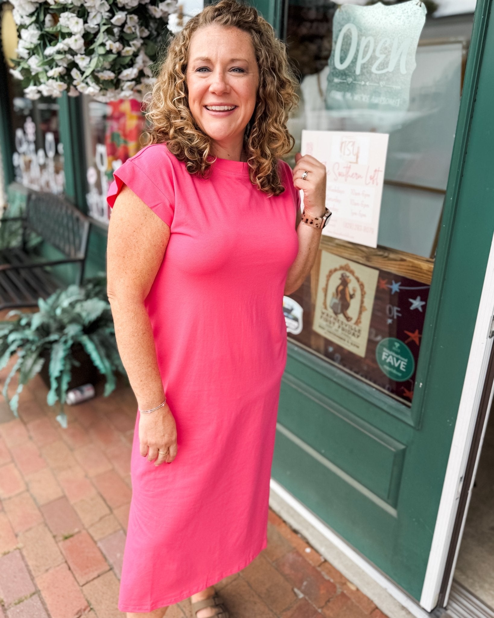 Simple Choice Short Sleeve Midi Dress