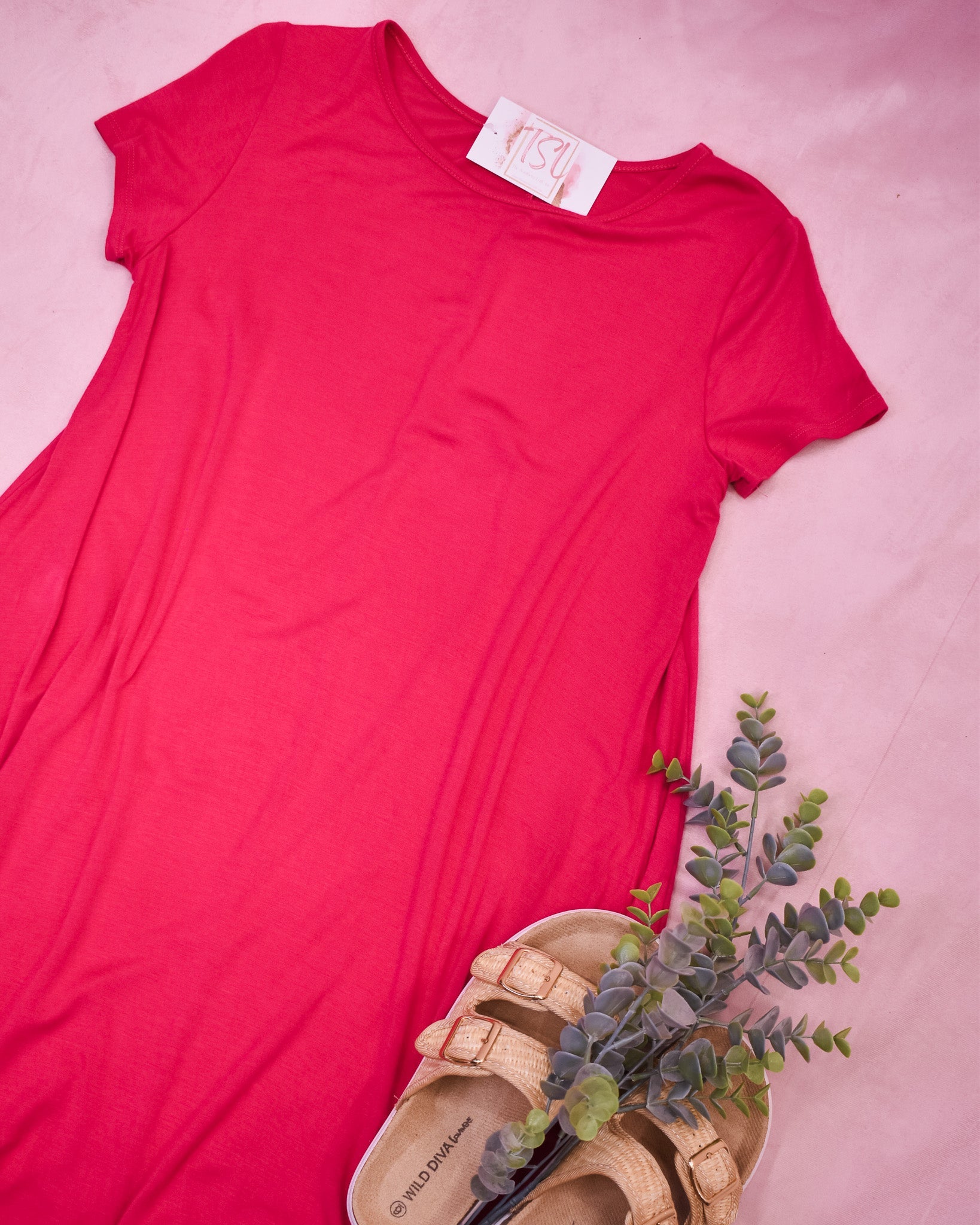 Simply Basic Casual Midi Dress - The Southern Loft