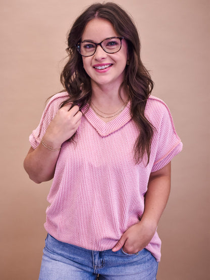 Slow Me Down Solid Ribbed Top - The Southern Loft