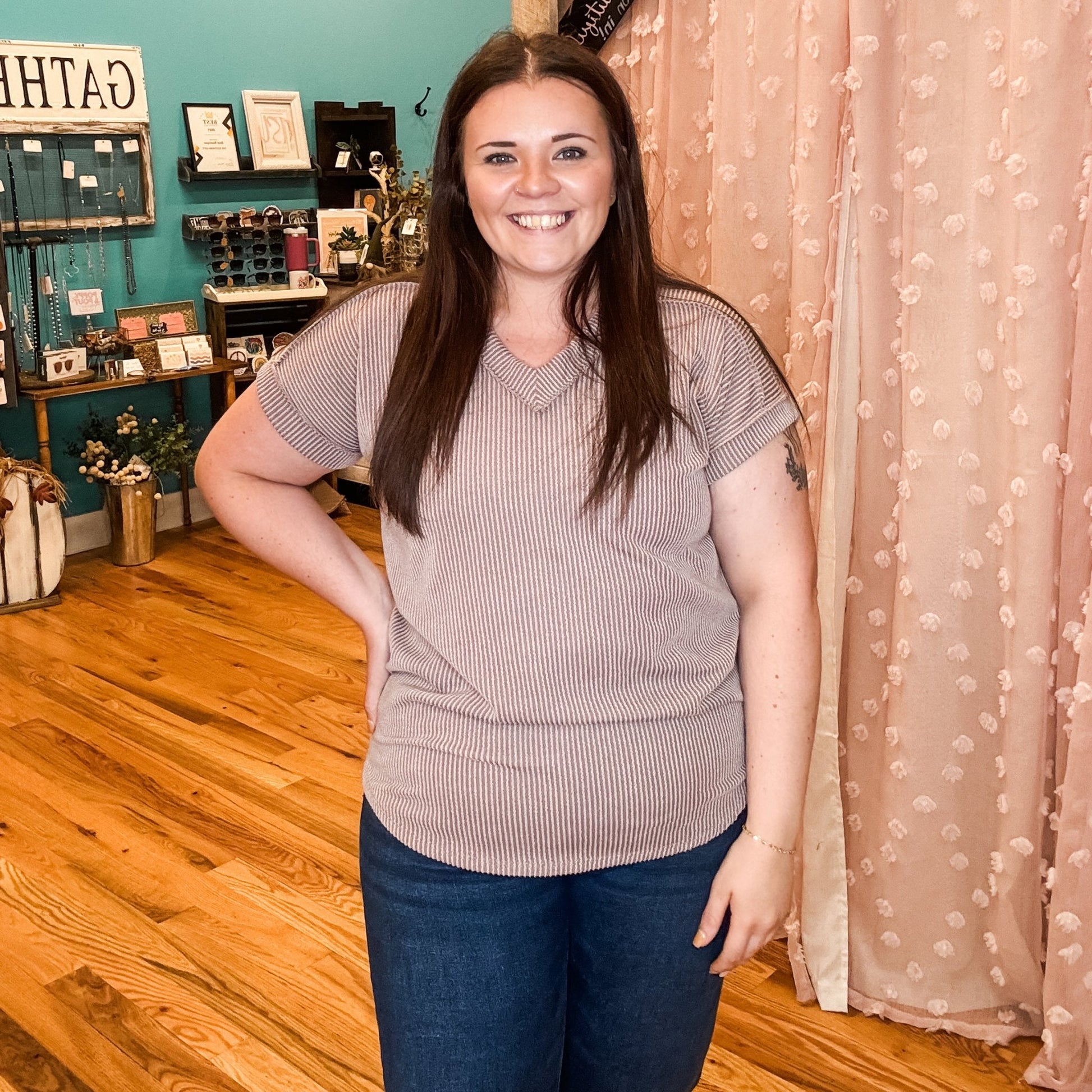 Slow Me Down Solid Ribbed Top - The Southern Loft