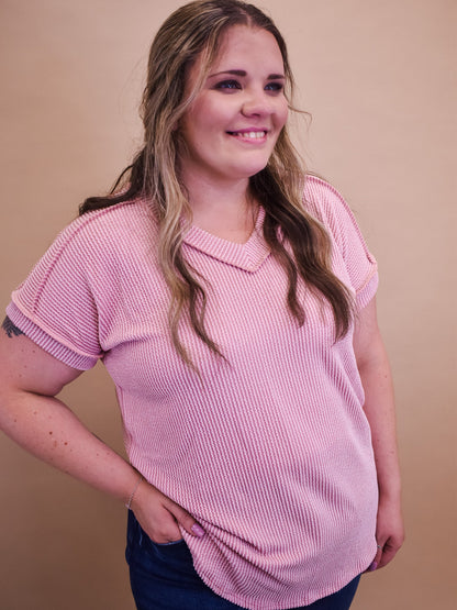 Slow Me Down Solid Ribbed Top - The Southern Loft