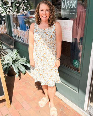 Softly Gathered Floral Tiered Dress - The Southern Loft