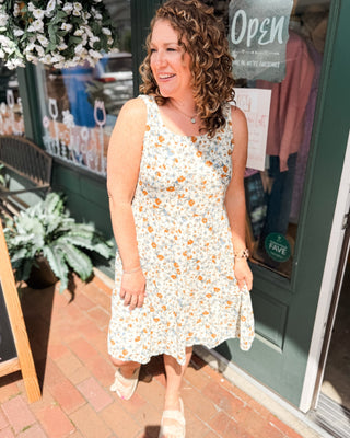 Softly Gathered Floral Tiered Dress - The Southern Loft