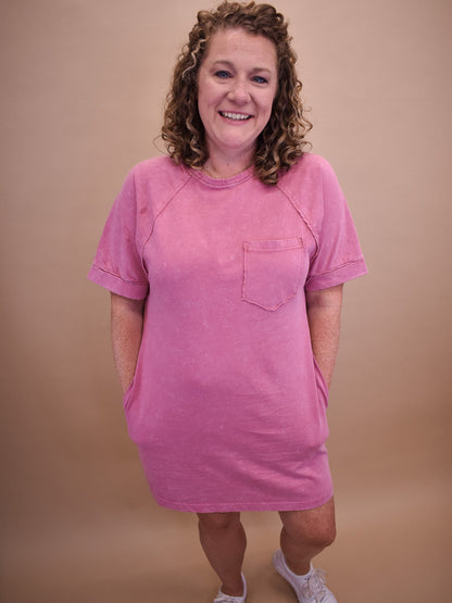 Something More Washed Mini Dress - The Southern Loft