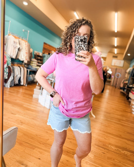 Stay Here Awhile Boyfriend Cotton Tee - The Southern Loft
