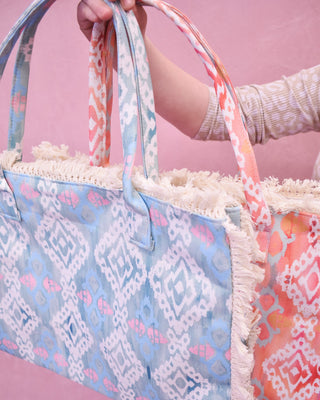Stella Boho Pattern Fringe Tote Bag - The Southern Loft