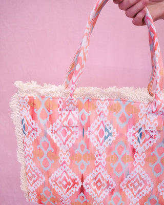 Stella Boho Pattern Fringe Tote Bag - The Southern Loft