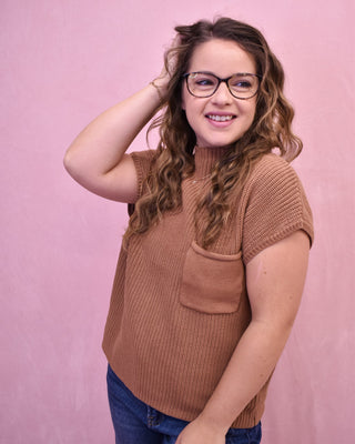 Sunday Snuggle Short Sleeve Sweater Top - The Southern Loft