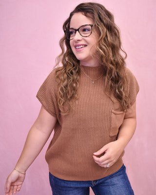 Sunday Snuggle Short Sleeve Sweater Top - The Southern Loft