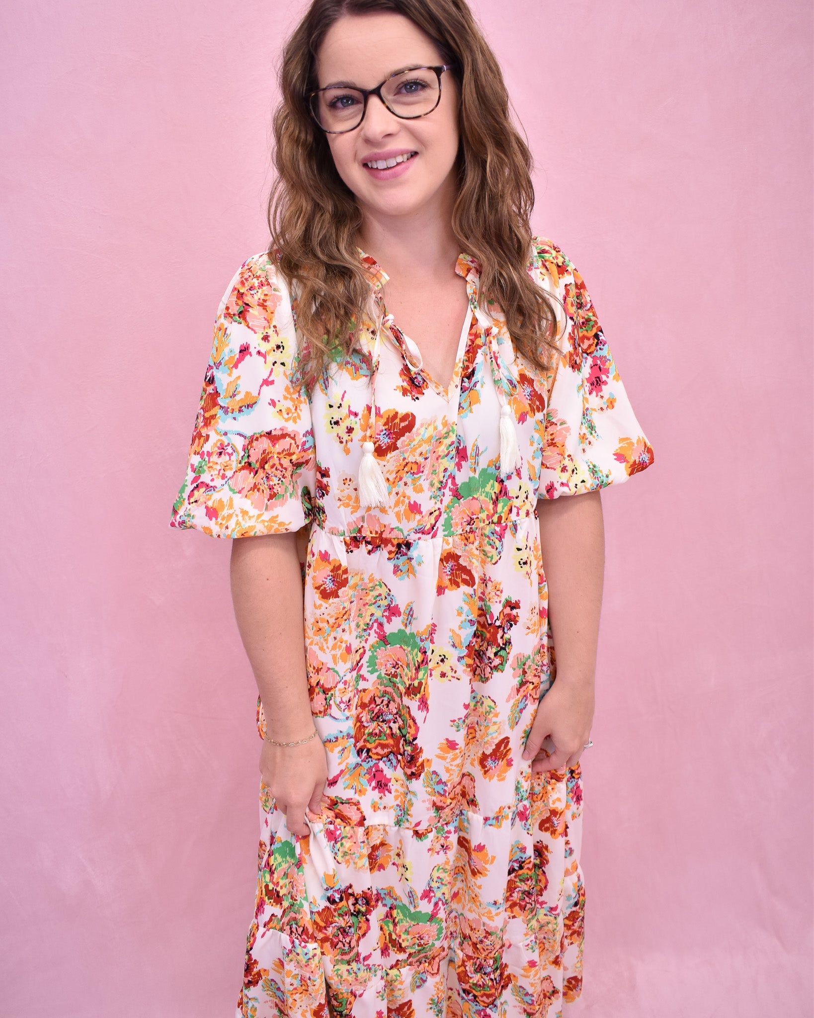 Sunkissed Reverie Floral Print Midi Dress - The Southern Loft