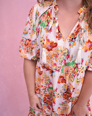 Sunkissed Reverie Floral Print Midi Dress - The Southern Loft