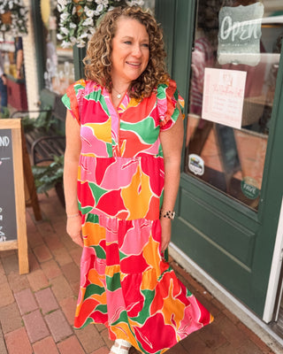 flowy day dress SOLANA Midi Dress