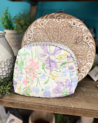 Sunshine Quilted Cosmetic Pouch - The Southern Loft