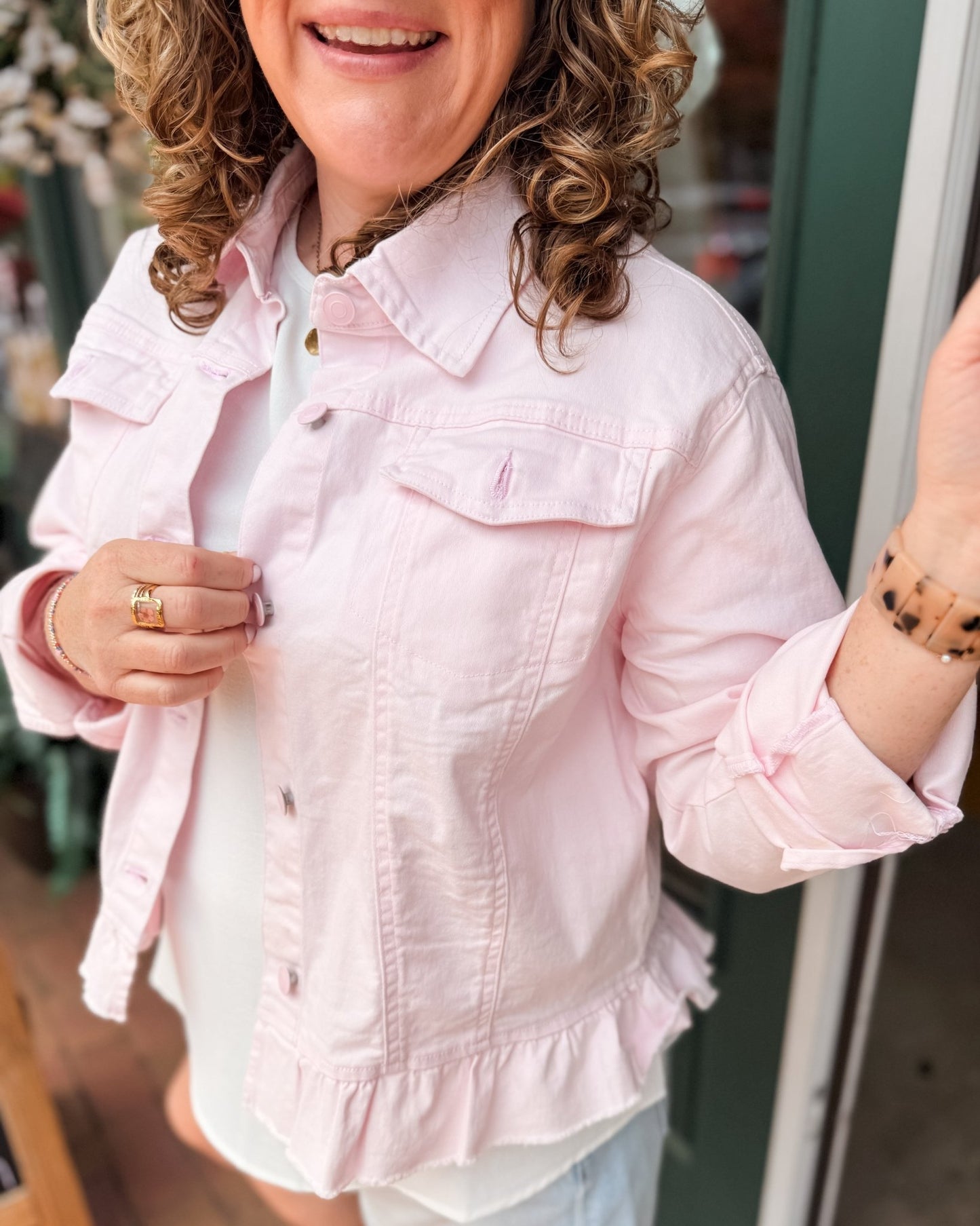 Sweet Perspective Peplum Denim Jacket - The Southern Loft