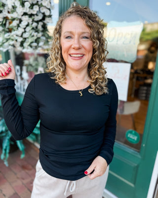 Take The Time Slim Rib Knit Top - The Southern Loft