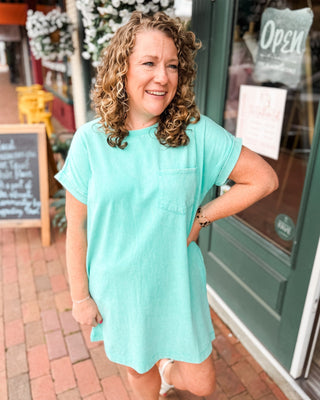 The Essential Pocket Washed Cotton T-Shirt Dress - The Southern Loft