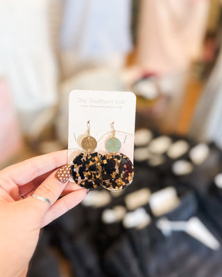 The Zoey Double Round Drop Earrings - The Southern Loft