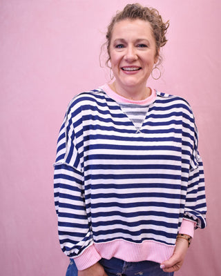 Thrill Me Striped Pullover Knit Top - The Southern Loft