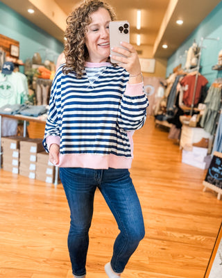 Thrill Me Striped Pullover Knit Top - The Southern Loft