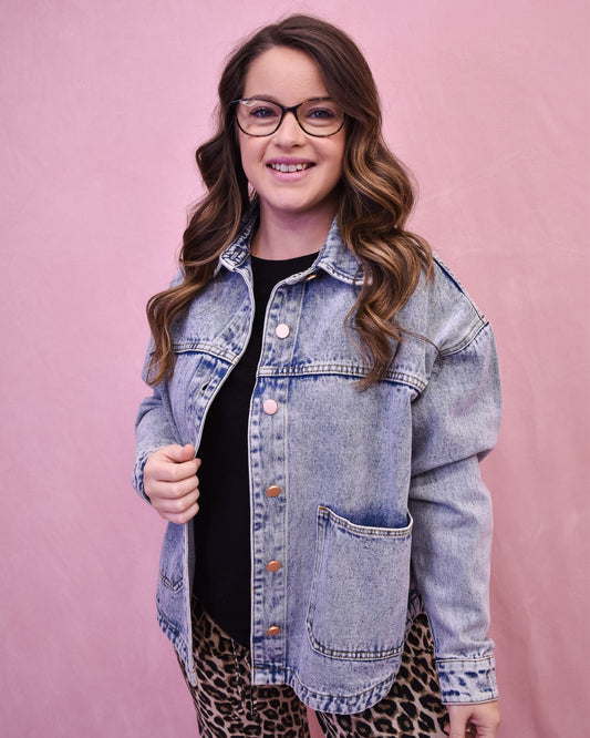 Vintage Denim Square Pocket Jacket - The Southern Loft