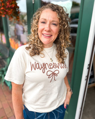 Waynesville, With Love Puff Print Graphic Tee - The Southern Loft