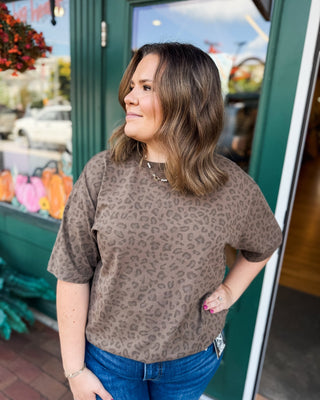 Wild About You Vintage Wash Leopard Tee - The Southern Loft