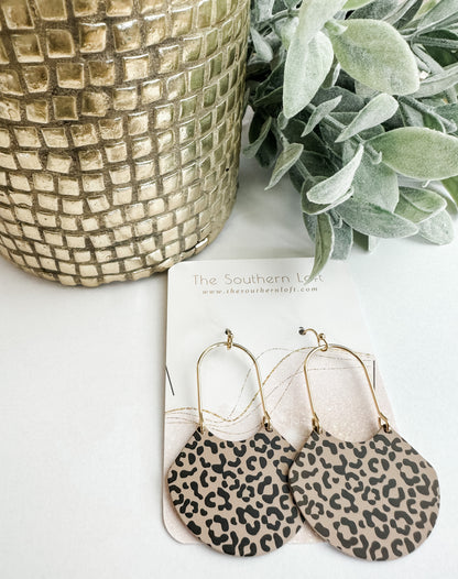 Animal Print Metal Earring