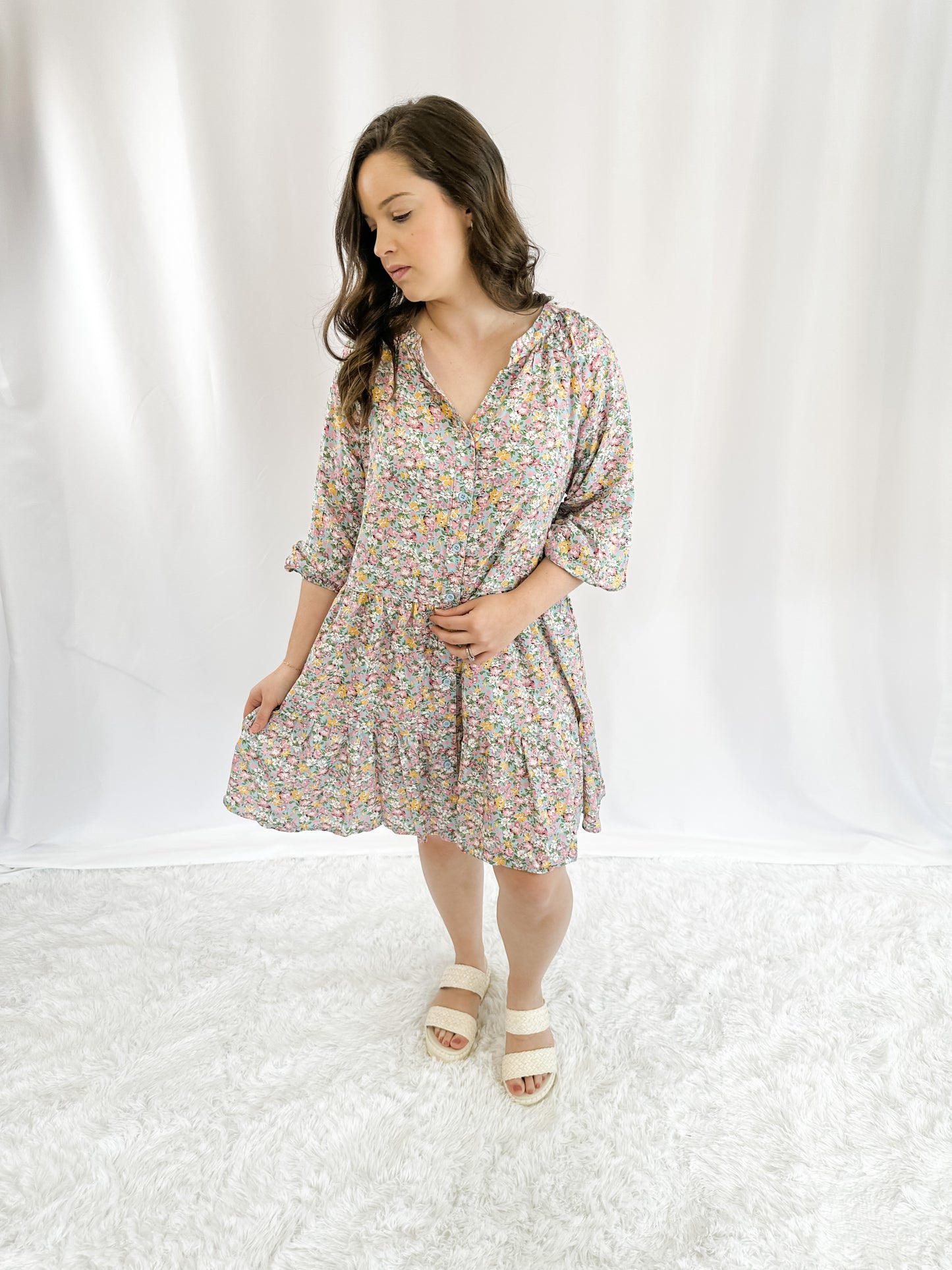 Bloom In Spring Tiered Dress