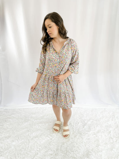 Bloom In Spring Tiered Dress