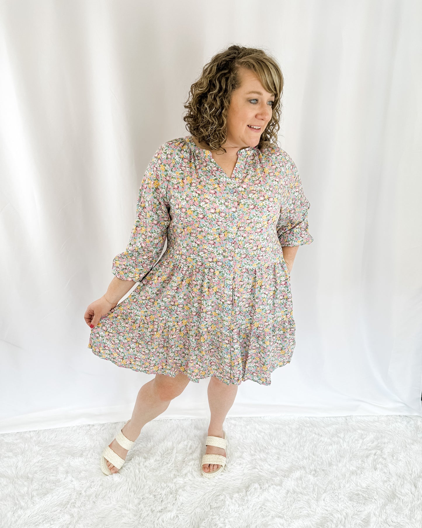 Bloom In Spring Tiered Dress
