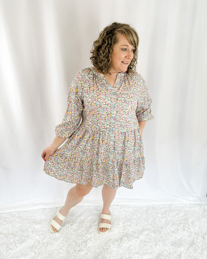 Bloom In Spring Tiered Dress