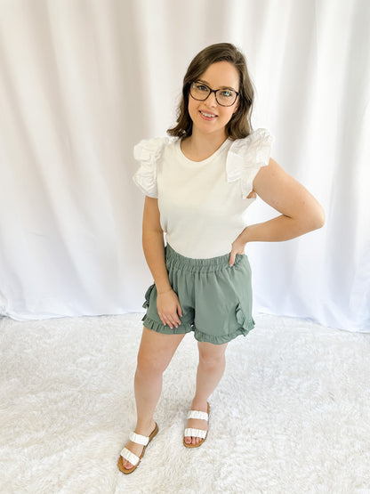 Days In The Sun Ruffle Shorts