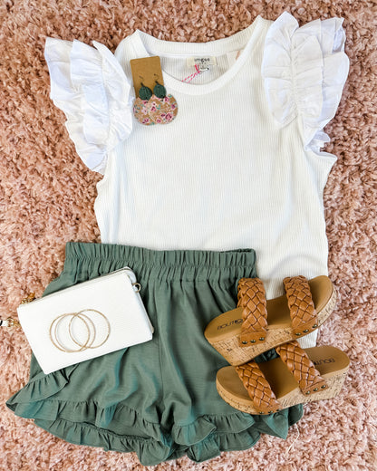 Days In The Sun Ruffle Shorts