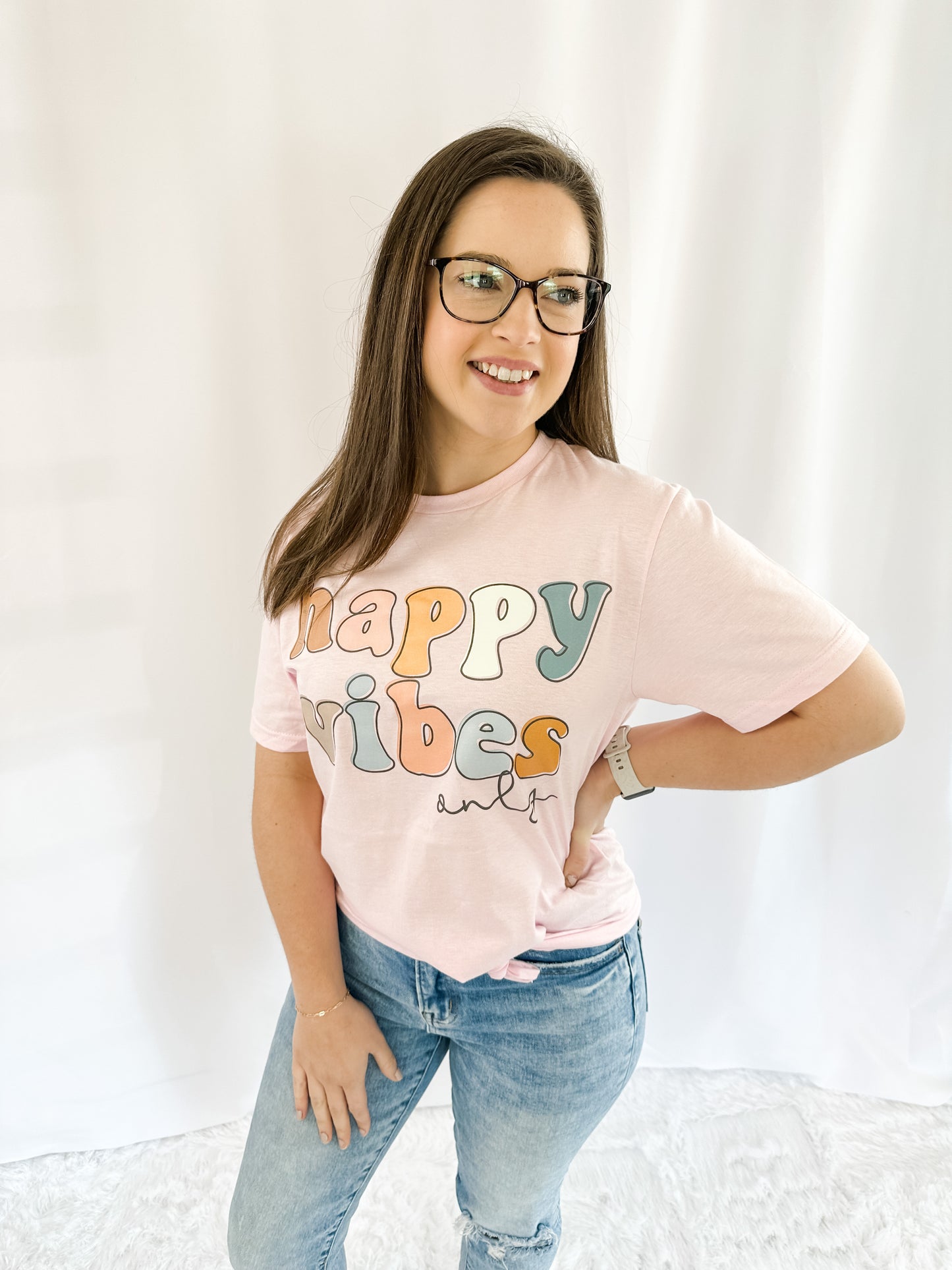 Happy Vibes Only Graphic Tshirt