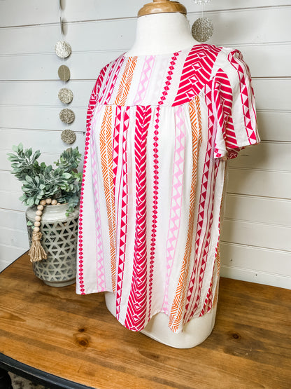Flirt with Me Woven Top