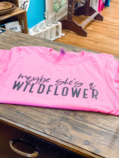 Maybe She's A Wildflower Graphic Tshirt