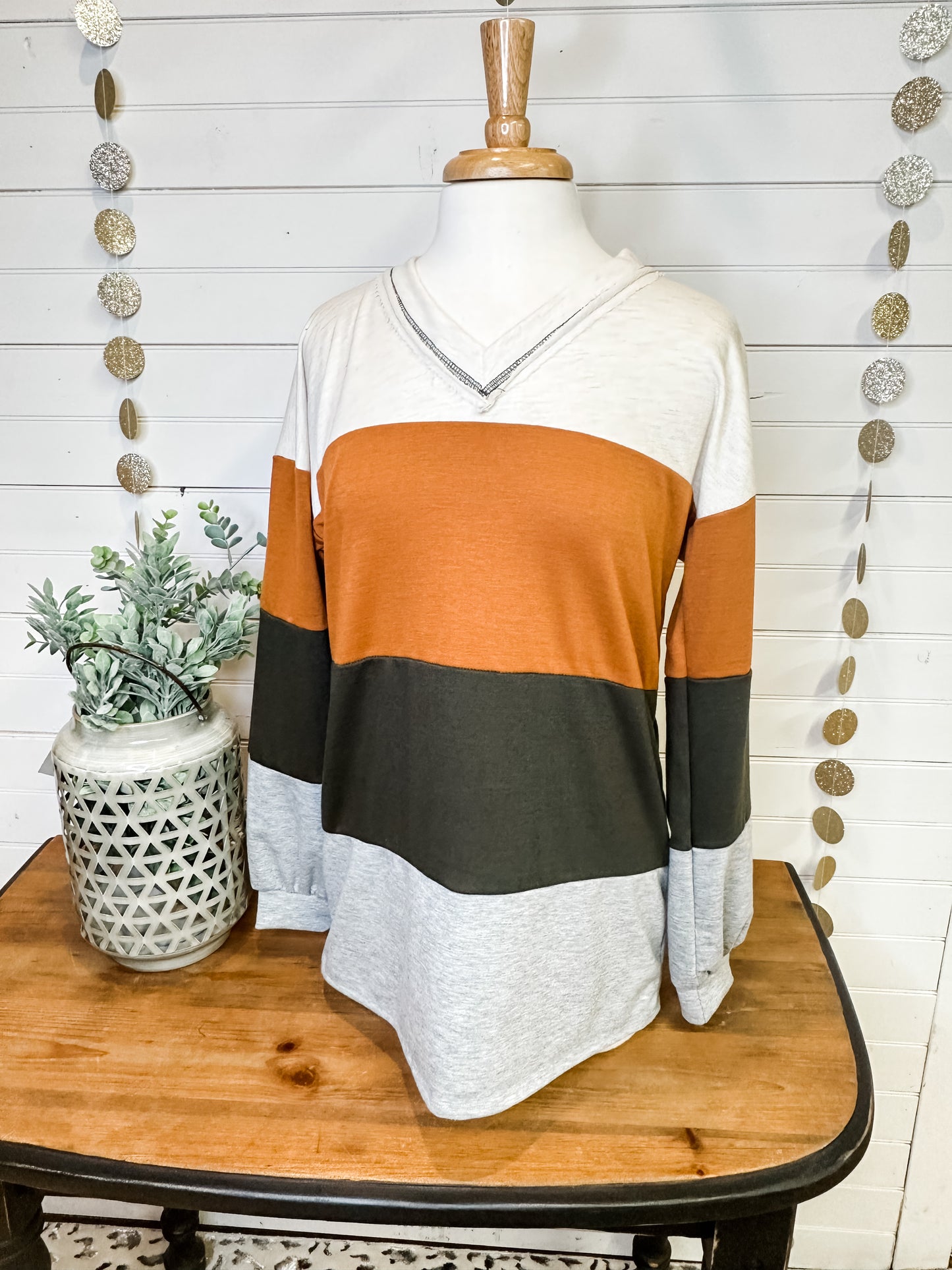 Longing For Fall Color Block Tunic