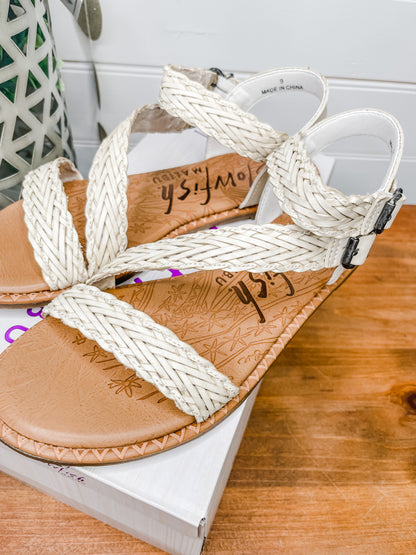 Rachel Geometric Braid Double Strap Sandal