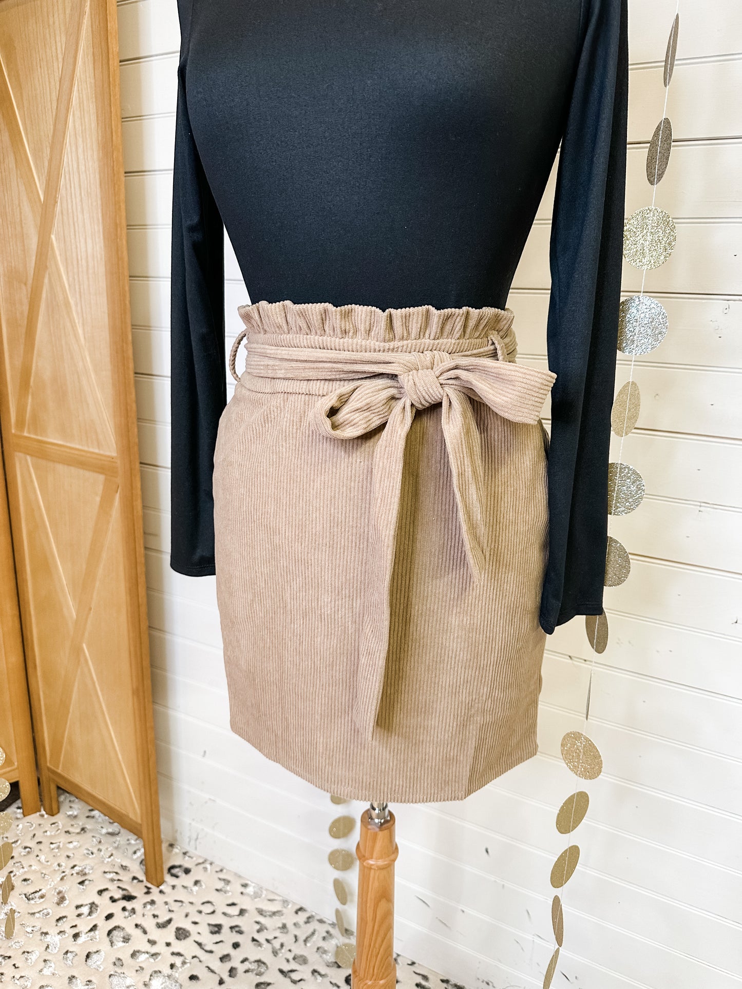 Chance For Love Corduroy Skirt